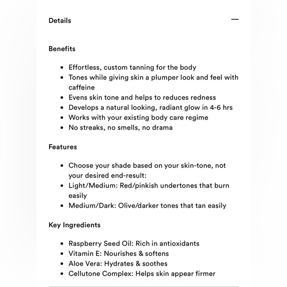 TAN-LUXE “THE BODY” Illuminating Self-Tan Drops! - Picture 5 of 5